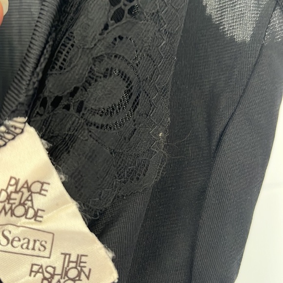 Vintage 90s Black Lingerie Slip Dress sz 36 - Picture 4 of 5